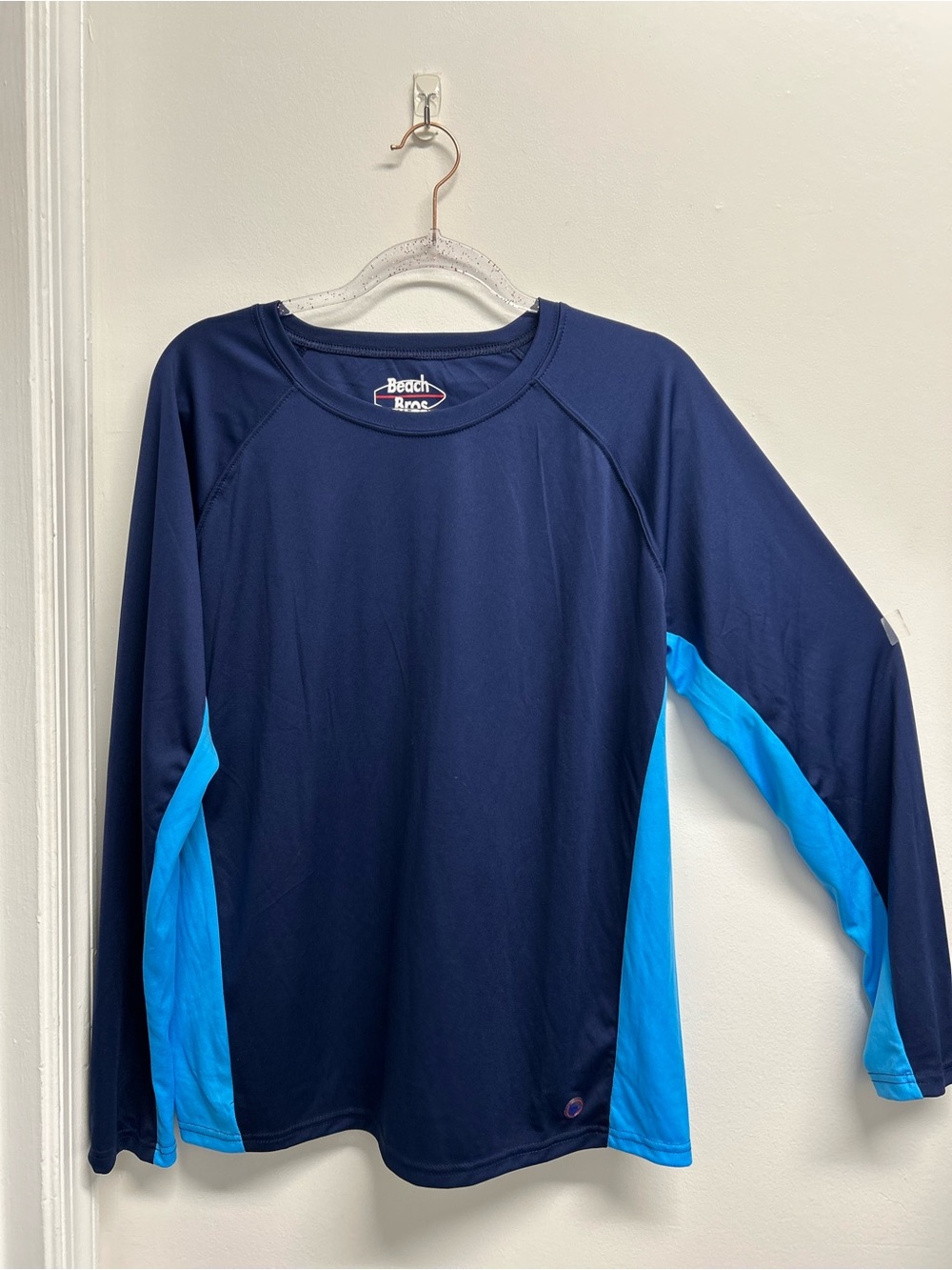 Beach Bros Navy and Light Blue Long Sleeve Rash Guard